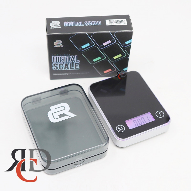 DIGITAL SCALE BLACK WITH LED LIGHT 1CT