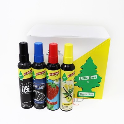 12 Little Trees Air Freshener Spray Black Ice 3.5oz Bottle 