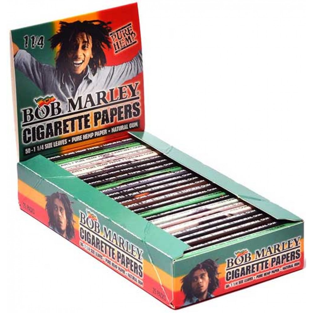 BOB MARLEY 1 1/4 CIGARETTE ROLLING PAPERS 25 BOOKLETS 25 ...