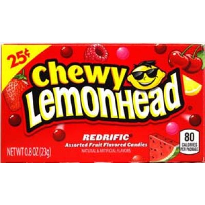 CHEWY LEMONHEAD RED RIFIC CANDY 24CT/PACK