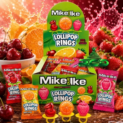 MIKE & IKE LOLLIPOP RINGS .25¢ - 22CT/ DISPLAY