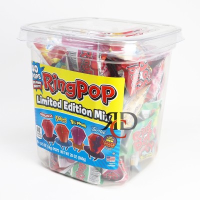 BAZOOKA RING POP LIMITED EDITION MIX 40CT/ JAR