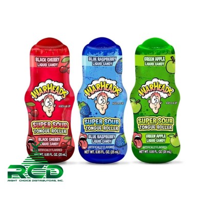 WARHEADS SUPER SOUR TONGUE ROLLER 12CT/ DISPLAY