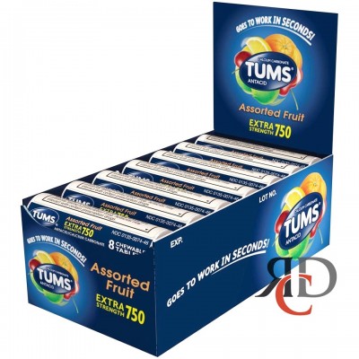 TUMS SM ASSORTED FRUIT 12CT/PACK