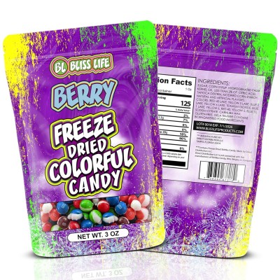 BLISS LIFE FREEZE DRIED 3OZ BERRY FLAVOR COLORFUL CANDY 1CT
