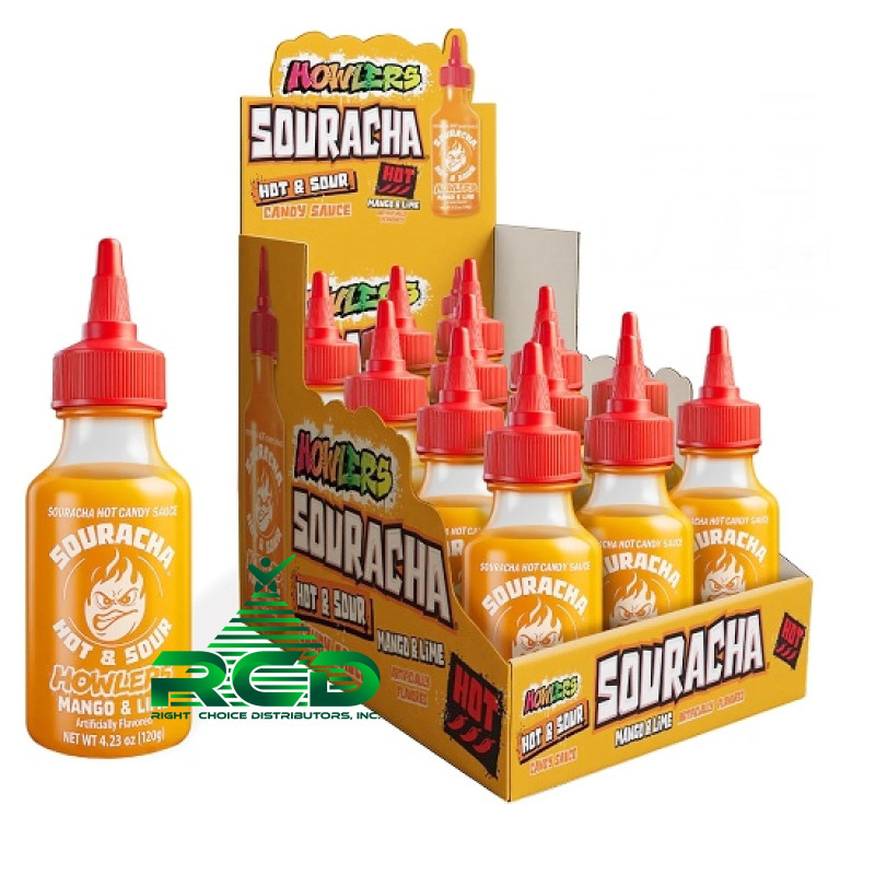 HOWLERS HOT & SOUR SOURACHA CANDY 12CT/ DISPLAY