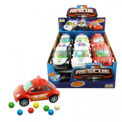 KIDS MANIA RESCUE CANDY FILLED CARS 12CT/PACK