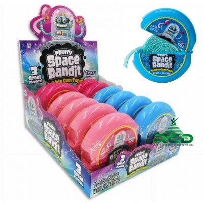 KIDSMANIA SPACE BANDIT BUBBLE GUM TAPE - 12CT/ DISPLAY
