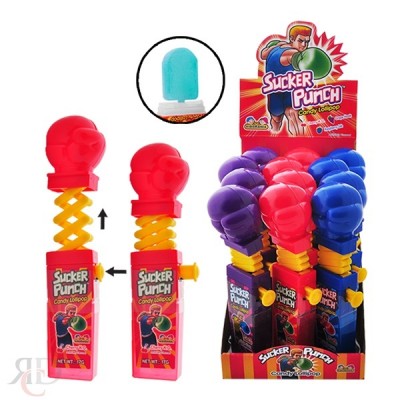 KIDSMANIA SUCKER PUNCH CANDY LOLLIPOP 12CT/PACK