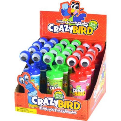 KOKO'S CRAZY BIRD CANDY DIP-N-LIK 12CT/ DISPLAY
