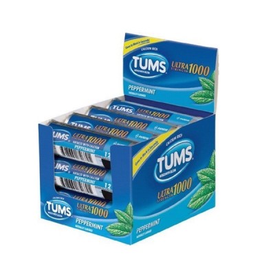 TUMS ANTACID 1000 ULTRA PEPPERMINT 12CT/PACK