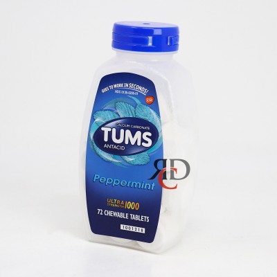TUMS ANTACID ULTRA BOTTLE 72 CT- PEPPERMINT