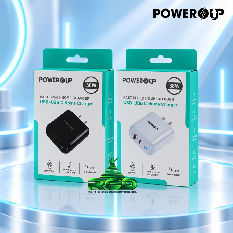 POWER UP HOME CHARGER USB+USB-C
