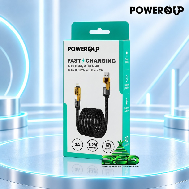 POWER UP 4 IN 1 DATA CABLE 6FT CELLA13