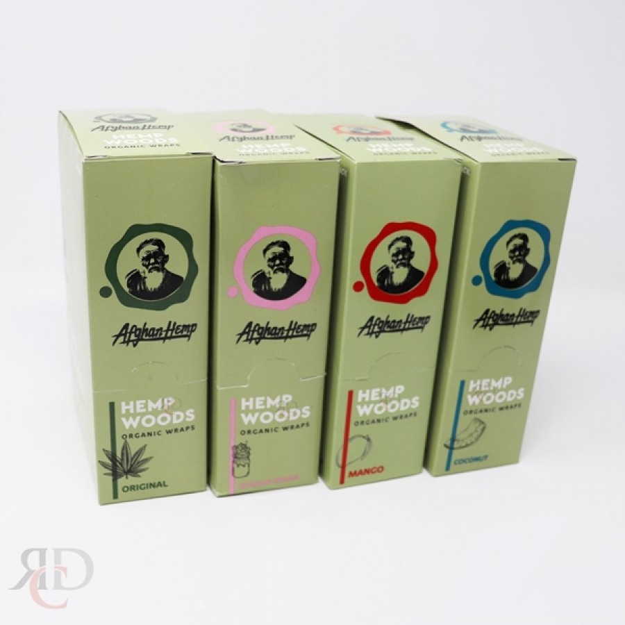Afghan Hemp Woods/Rolling Papers Entire Box-Original Flavor 25 pack of 2