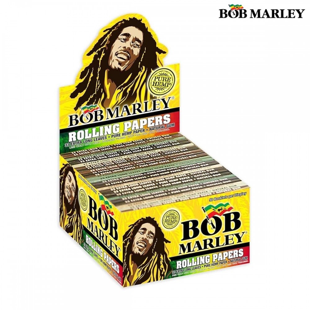 50 cigarette pack BOB MARLEY KING SIZE CIGARETTE ROLLING PAPERS 50 BOOKLETS