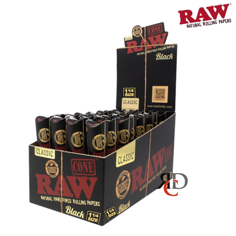 RAW CLASSIC CONE BLACK 1 1/4