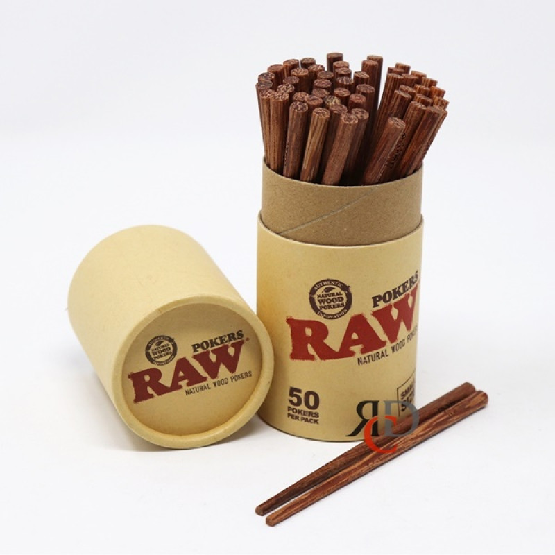 RAW WOODEN POKER STICKS SMALL 50CT/ DISPLAY