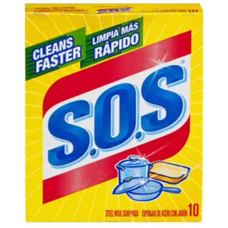 SOS SOAP PADS 10CT/PACK