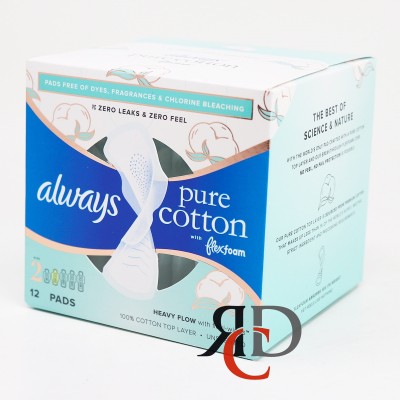 ALWAYS FLEXFOAM SIZE 2 PURE COTTON 12CT/ PACK