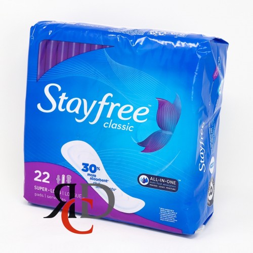 STAYFREE CLASSIC SUPER LONG 22CT/ PACK RIGHT CHOICE DISTRIBUTORS,