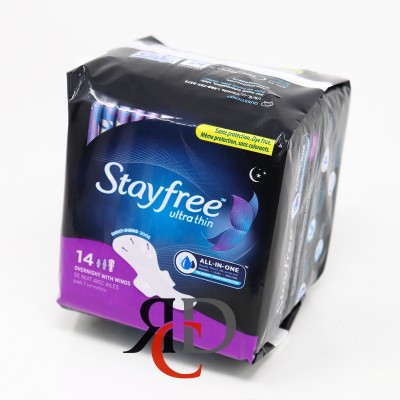 STAYFREE ULTRA THIN OVERNIGHT WITH WINGS 14 PADS