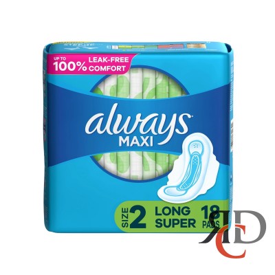 ALWAYS MAXI SIZE-2 WITH WINGS - 18 CT/ PACK