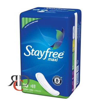 STAYFREE SUPER MAXI PADS (PACK OF 10)