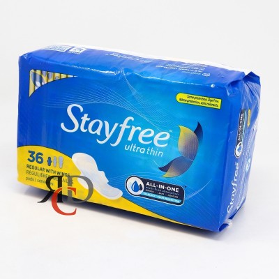 STAYFREE ULTRA THIN REGULAR WITH WINGS 36 PADS
