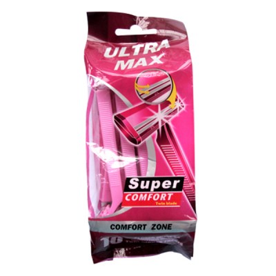 ULTRA MAX SUPER COMFORT RAZOR PINK FOR WOMEN 10CT/PACK