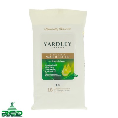 YARDLEY WASH CLOTHS 18CT/ PACK