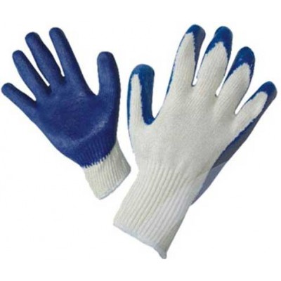 LATEX COATED BLUE GLOVES 12CT/PACK