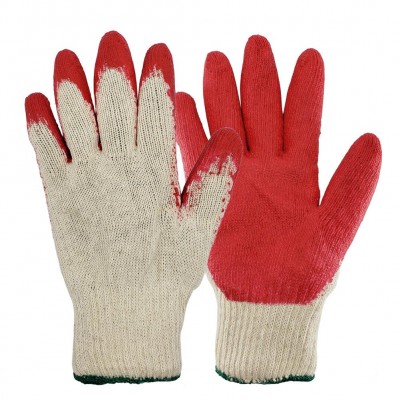 RED COATED GLOVES 10CT/PACK