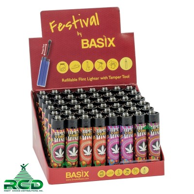 BASIX LIGHTERS 48CT - FESTIVAL MANDALAS