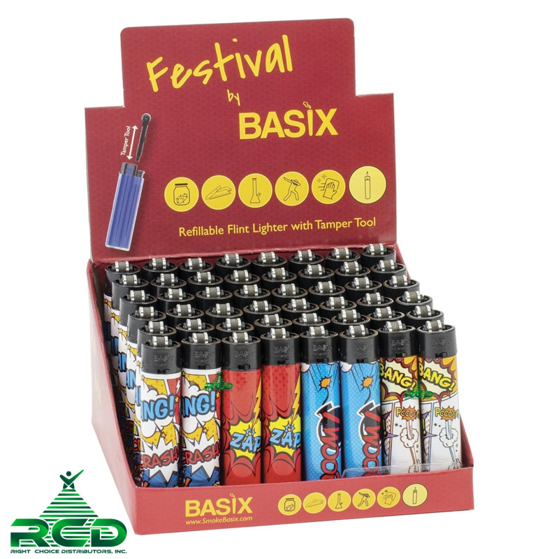 BASIX LIGHTERS 48CT - FESTIVAL COMIC BOOM