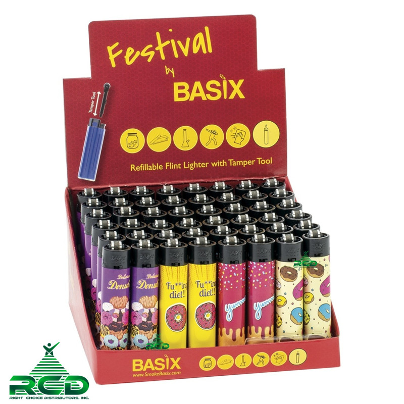 BASIX LIGHTERS 48CT - FESTIVAL DONUTS