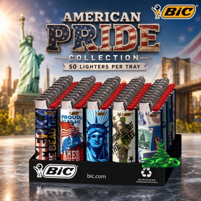 BIC LIGHTERS AMERICANA 50CT/PACK