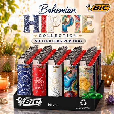 BIC LIGHTERS BOHEMIAN 50CT/PACK