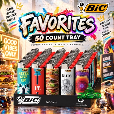 BIC LIGHTER FAVORITES 50CT/ TRAY