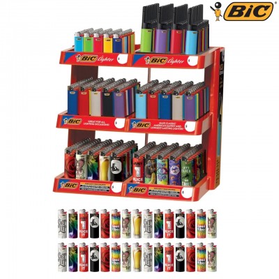 BIC LIGHTER 6 TIER POWERHOUSE LIGHTER DISPLAY WITH EZ REACH (290 COUNT + 30 FREE LIGHTERS)