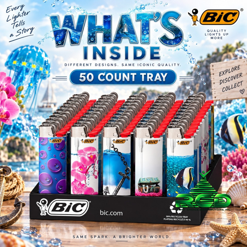 BIC LIGHTER WHATS INSIDE SERIES 50CT/ TRAY - BIC01