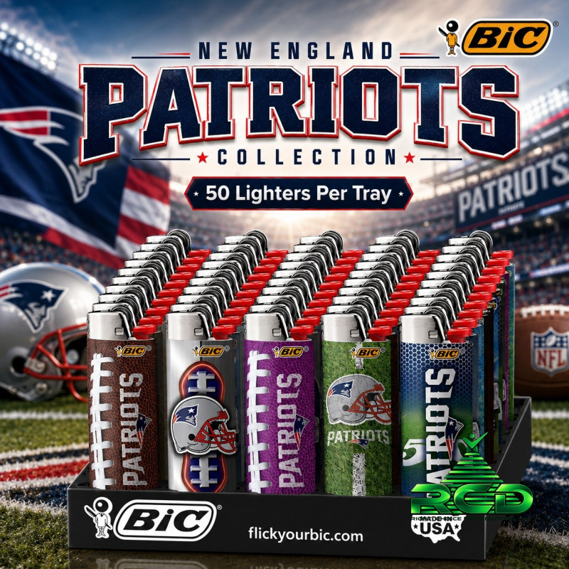 BIC LIGHTERS PATRIOTS 50CT/PACK