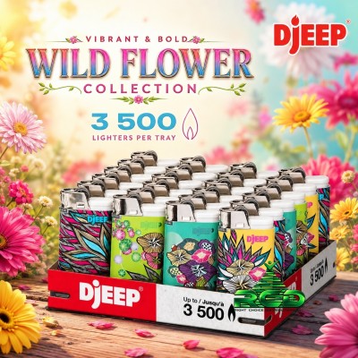 DJEEP LIGHTERS 24CT/ DISPLAY - VIBRANT (WILD FLOWER)