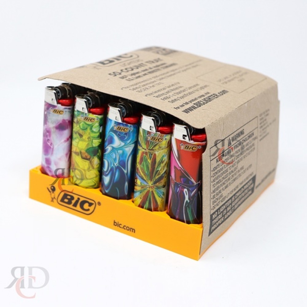 BIC LIGHTER BLOWN GLASS 50CT/ TRAY