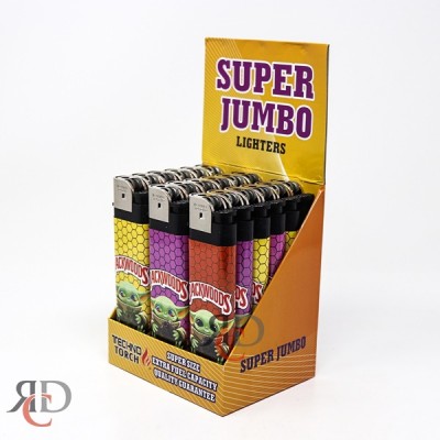 TECHNO TORCH SUPER JUMBER LIGHTER BY 18CT/DISPLAY