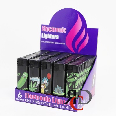 TECHNO TORCH LIGHTERS 50CT/DISPLAY