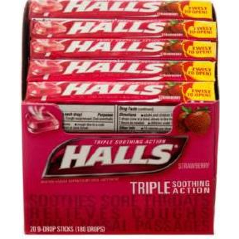 HALLS STRAWBERRY 20CT/PACK