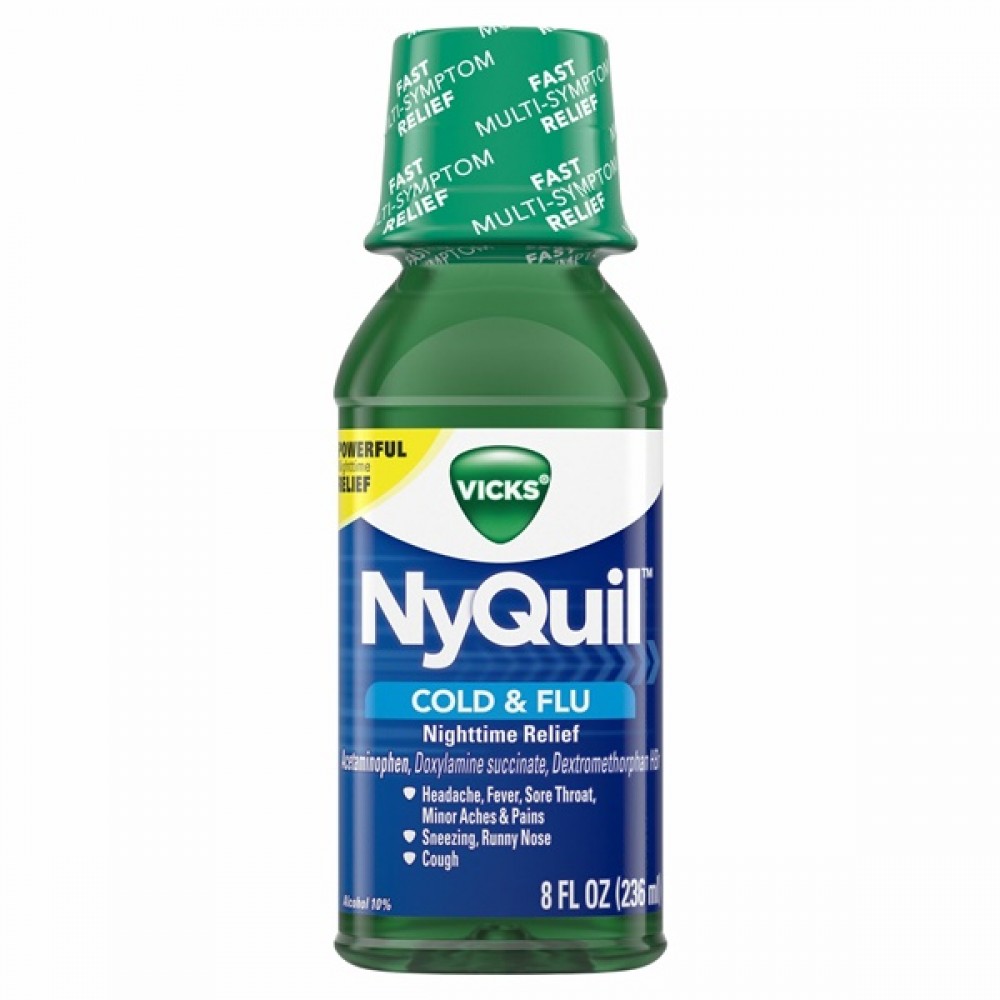  Vicks NyQuil Cold and Flu Relief Liquid Medicine