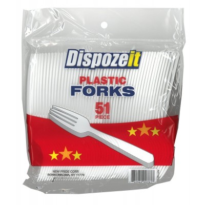 DISPOZEIT PLASTIC FORK BAG 51 CT