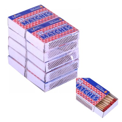 SPARK WOODEN PENNY MATCHES 32ct - 10pk